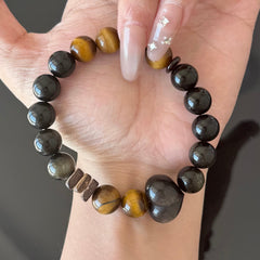 Black Obsidian & Tiger's Eye Protection Bracelet