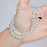 Aquamarine and Clear Quartz Bracelet