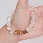 Citrine & Clear Quartz Crystal Bracelet