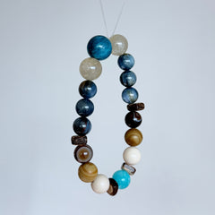 Blue Kyanite, Citrine, Apatite, Tiger's Eye And Moonstone Bracelet