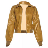 90s Mustard Leather Jacket