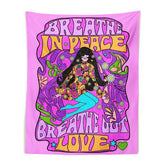 Breathe in Peace Wall Tapesrty