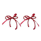 Coquette Red Bow Earrings