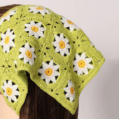 Daisy Crochet Hair Scarf