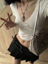 Sweet White Lace Short Sleeve T-Shirt