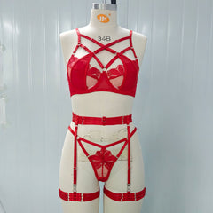 Strap Sexy Butterfly Cutout Lingerie Set