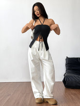 Halter Neck T-Shirt Slim Fit Top