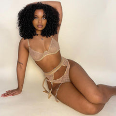 Nude Lace Sexy Set - Sexyzara