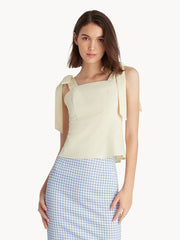 Tie Up A Backless Ultra-Short Top