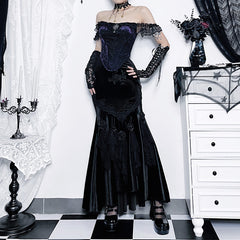 Dark Gothic Temperament Slim Hip Fishtail Skirt