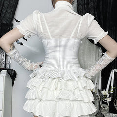 Striped lace camisole