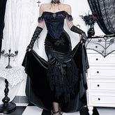 Dark Gothic Temperament Slim Hip Fishtail Skirt