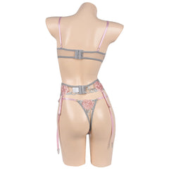 Flower Embroidery Lace Sexy Lingerie Set - Sexyzara