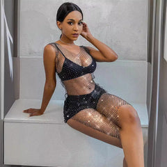 Fishnet Diamond Short Sleeve Vest