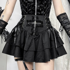 All-match punk cross skirt