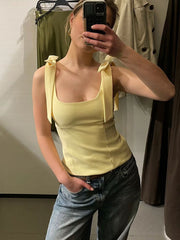 Tie Up A Backless Ultra-Short Top