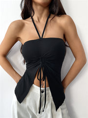Halibuy Ruffled halter top - Final Sale