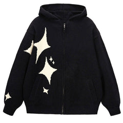 Star Girl Aesthetic Knit Hoodie