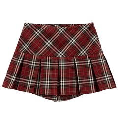 Perfectly Preppy Plaid Pleated Skirt
