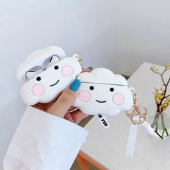 White Cloud Airpods Case