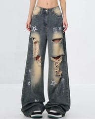 Star Girl Distressed Jeans