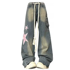 Y2K Aesthetic Star Jeans