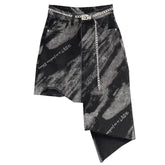 Grunge Aesthetic Asymmetric Skirt