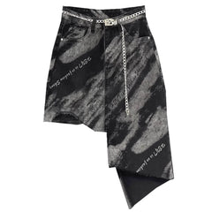 Grunge Aesthetic Asymmetric Skirt