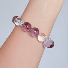 Amethyst & Clear Quartz Bracelet