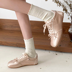 Balletcore Aesthetic Bow Sneakers