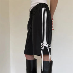 Blokette Aesthetic Bows Side Stripe Shorts