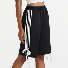 Blokette Aesthetic Bows Side Stripe Shorts