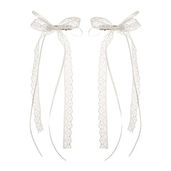 Coquette Aesthetic Lace Hair Bow Clip