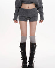 Cozy Days Knitted Mini Shorts