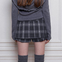 Dark Academia Plaid Mini Skirt