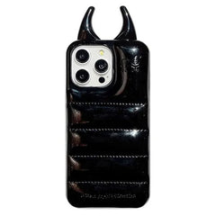 Devil Horns Puffer iPhone Case