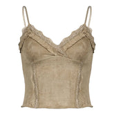 Fairycore Lace Trim Cami Top