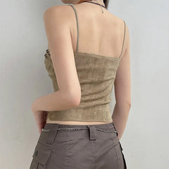 Fairycore Lace Trim Cami Top