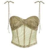 Fairycore Mesh Bustier Top