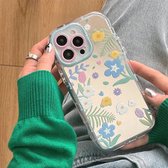Flowers Pattern IPhone Case With Holder