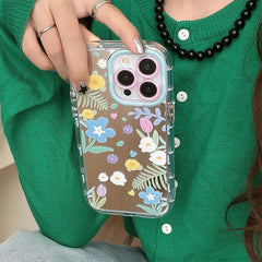 Flowers Pattern IPhone Case With Holder