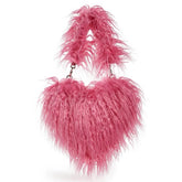 Fuzzy Heart Shaped Bag