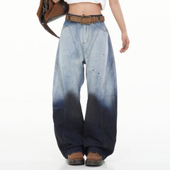 Faded Gradient Baggy Jeans