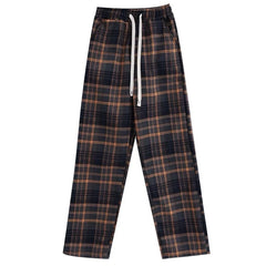 Grandma Aesthetic Cozy Plaid Trousers
