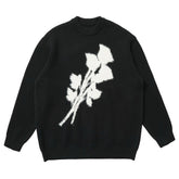 Grunge Aesthetic Rose Print Sweater