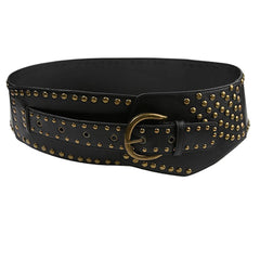 Grunge Aesthetic Wide Leather Belt