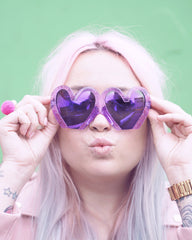 Glitter Heart Shaped Glasses