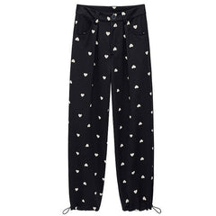 Heart Print Balloon Pants