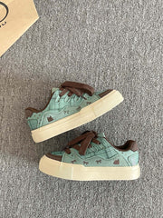 Coffee Cream Brown Star Sneakers