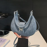 Gradient metal button crossbody purses handbag